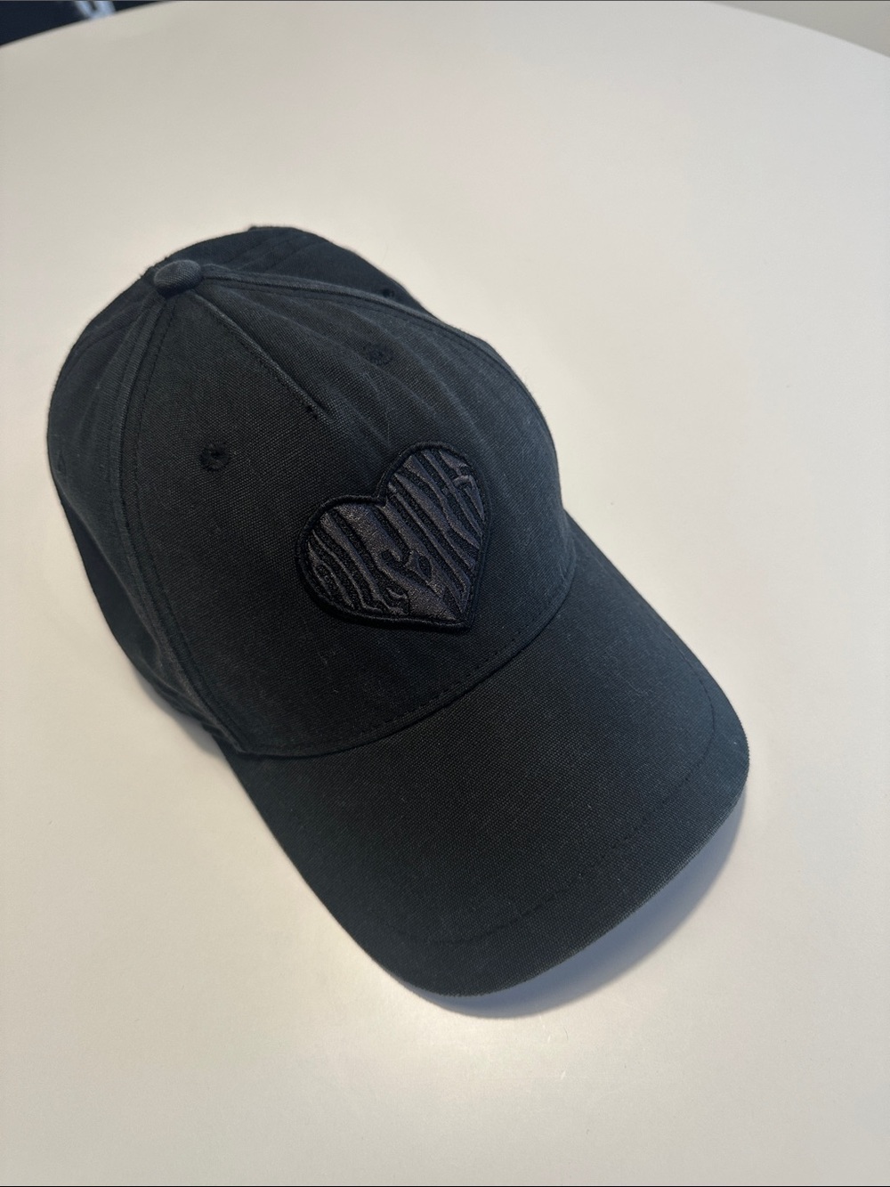 All Saints Black Heart Patch Baseball Cap